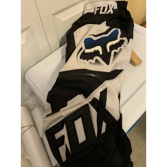 Fox Racing Bike Motocross Black White Blue Pants Men’s Sz 28 - Picture 10 of 11